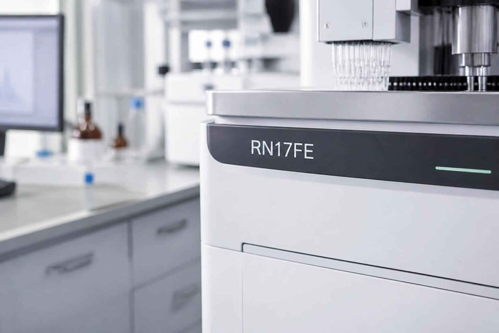 Zbliżenie analizatora RN17FE w nowoczesnym laboratorium